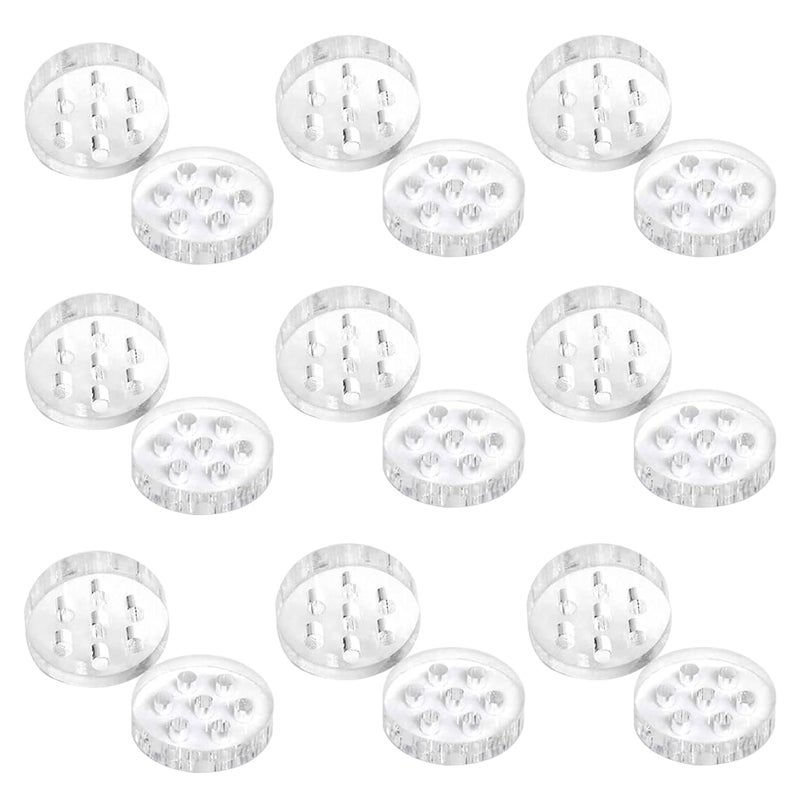 MARRTEUM 25 Pcs Glass Screen Filters Diameter 0.313''(8mm) Small Pipe Screens High Borosilicate Glass Screen with 7 Honeycomb Holes - Image 1